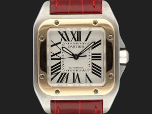 Cartier Santos 100 MM Gold/Steel Automatic 2878 / W20107X7