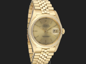 Rolex Datejust 36 Yellow Gold Champagne Dial 16238