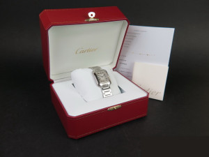 Cartier Tank Anglaise Steel Ladies Silver Dial WSTA0023 / 3704 NEW