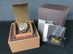 Breitling Chronomat 44 Gold/Steel Black Dial CB011012