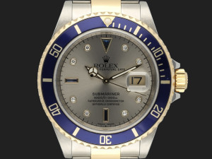 Rolex Submariner Date Gold/Steel Serti Dial 16613