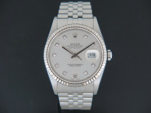 Rolex Datejust Rhodium Diamond Dial 16234