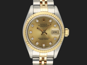 Rolex Lady-Datejust 26 Champagne Diamond Dial 69173