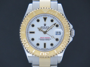 Rolex Yacht-Master Midsize Gold / Steel 168623 White Dial 