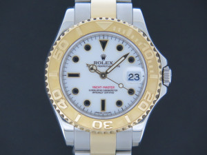 Rolex Yacht-Master Midsize Gold / Steel 168623 White Dial  