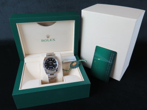 Rolex Date Black Diamond Dial 115234