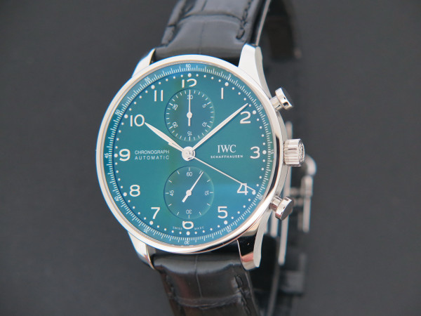 IWC - Portugieser Chronograph Green Dial IW371615 NEW