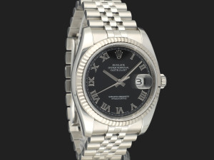 Rolex Datejust 36 Black Roman Dial 116234 