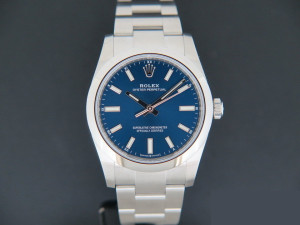 Rolex Oyster Perpetual 34 Blue Dial 124200 NEW