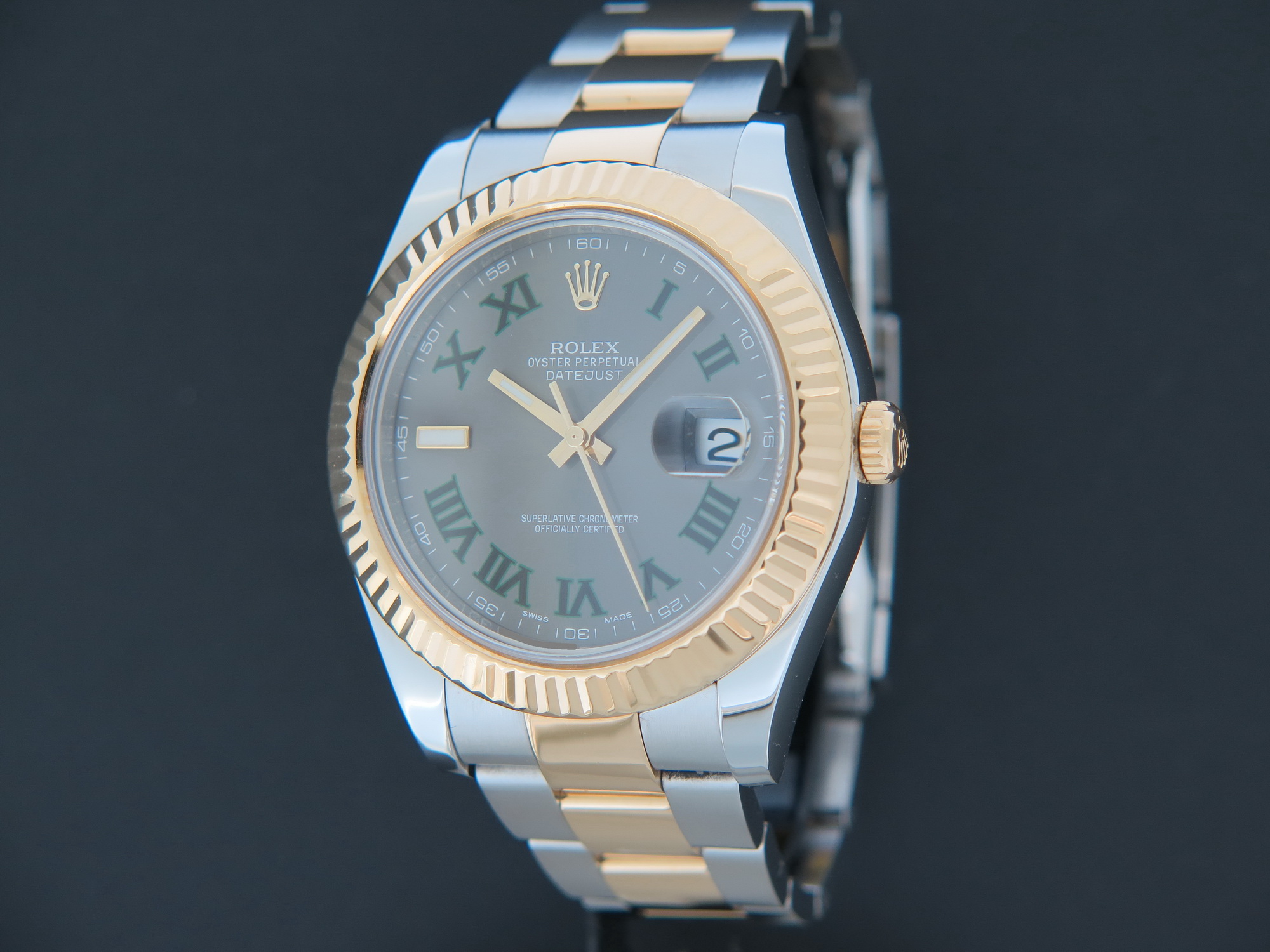 Rolex Datejust II Gold Steel Wimbledon Dial 116333 Uhren