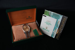 Rolex Datejust Gold/Steel Champagne Dial 16233