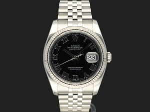 Rolex Datejust 36 Black Roman Dial 116234 