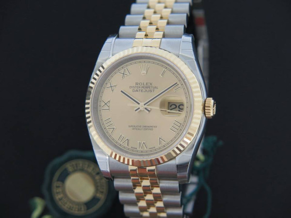 Rolex - Datejust Gold/Steel NEW 116233 Champagne Dial