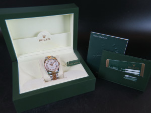 Rolex Datejust Gold/Steel White Pyramide Dial 116233