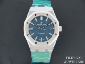 Audemars Piguet Royal Oak 15450ST.OO.1256ST.03 Blue Dial NEW