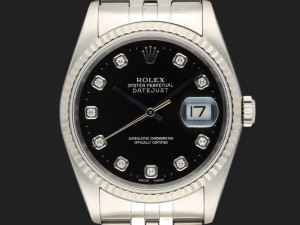 Rolex Datejust 36 Black Diamond Dial 16234