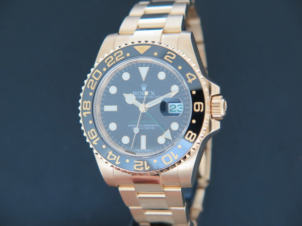 Rolex - GMT-Master II Yellow Gold Black Dial 116718LN