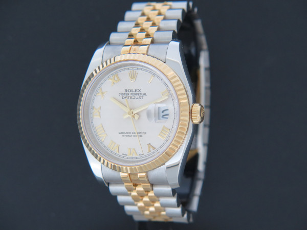 Rolex - Datejust Gold/Steel White Pyramide Dial 116233