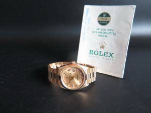 Rolex Day-Date Yellow Gold Diamond Dial 18038