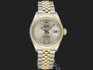 Rolex Lady-Datejust 28 Gold/Steel Silver Dial 279173