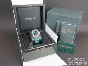 Audemars Piguet Royal Oak 15450ST.OO.1256ST.03 Blue Dial NEW