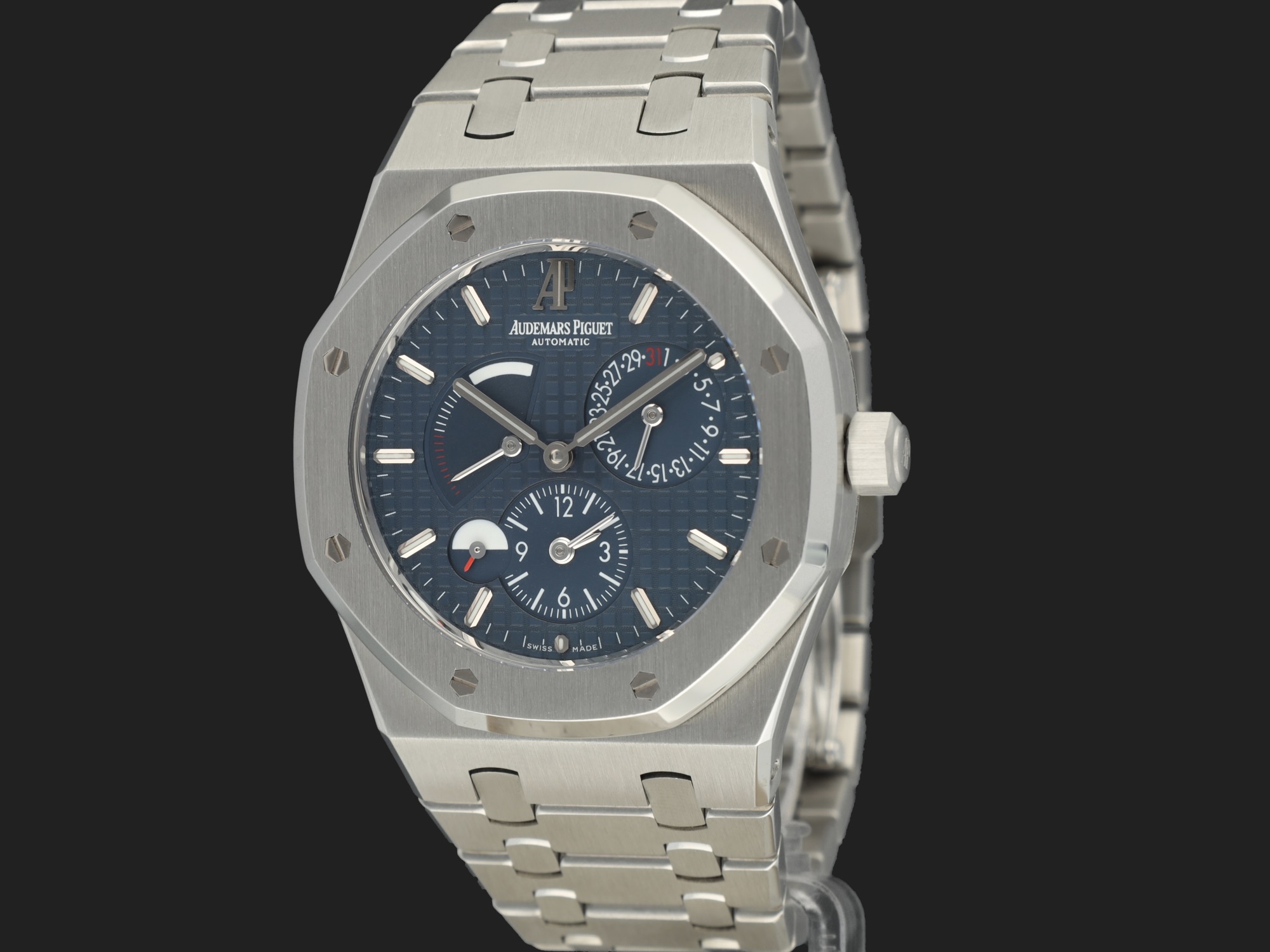Audemars Piguet Royal Oak Dual Time Blue Dial 26120ST Watches Filipucci Juweliers