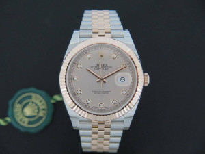 Rolex Datejust II Rose gold / Steel Diamond Dial Newest Model 41 NEW