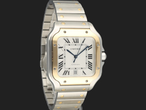 Cartier Santos Large Gold/Steel Roman Dial W2SA0009