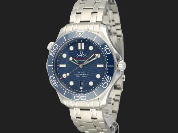 Omega - Seamaster Diver 300M Co-Axial Master Chronometer Blue Dial 21030422003001 NEW