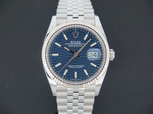 Rolex Datejust 36 Blue Motif Dial 126234 NEW