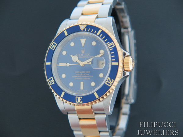 Rolex - Submariner Date Gold/Steel Blue Dial 16613 