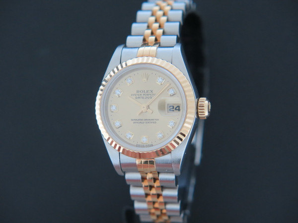 Rolex - Datejust Lady Gold/Steel Champagne Diamond Dial 69173