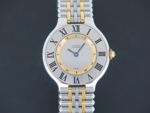 Cartier Must 21 Gold/Steel Grey Dial 1340