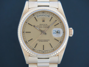 Rolex Day-Date Yellow Gold Champagne Dial 18038