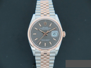 Rolex Datejust NEW 126321 Everose/Steel Dark Rhodium Dial   