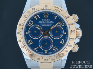 Rolex Daytona Gold/Steel 116523 Blue Racing Dial