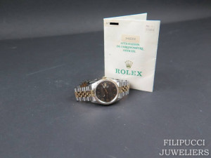 Rolex Datejust  Grey Jubilee Dial Gold/Steel 16233
