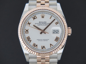 Rolex Datejust Everose/Steel White Roman Dial NEW 126231