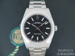 Rolex Oyster Perpetual Black Dial NEW 114300 2020 FULL STICKERS 