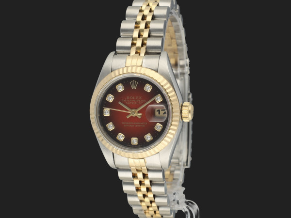 Rolex - Lady-Datejust 26 Red Vignette Diamond Dial 69173