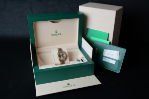 Rolex Lady-Datejust 28 Gold/Steel Champagne Diamond Dial 279173