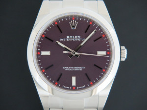 Rolex Oyster Perpetual 39 Red Grape NEW 114300