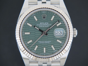 Rolex Datejust 41 Mint Green Motif Dial 126334 NEW