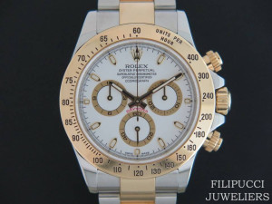 Rolex Daytona Gold/Steel 116523 White Dial