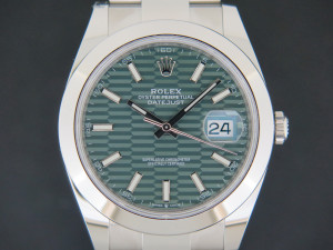 Rolex Datejust 41 Mint Green Motif Dial 126300 NEW