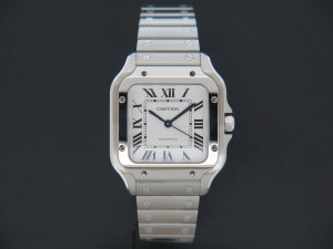 Cartier Santos Medium Steel Roman Dial NEW WSSA0029