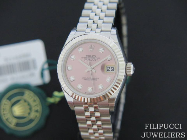 Rolex - Datejust 28mm Pink Diamonds NEW 279174  