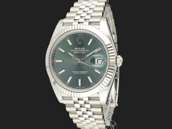 Rolex - Datejust 41 Mint Green Dial 126334 NEW