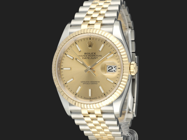 Rolex - Datejust 36 Gold/Steel Champagne Dial 126233