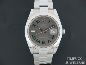Rolex Datejust 41 Slate Roman Dial 126300 NEW Partly Stickers 
